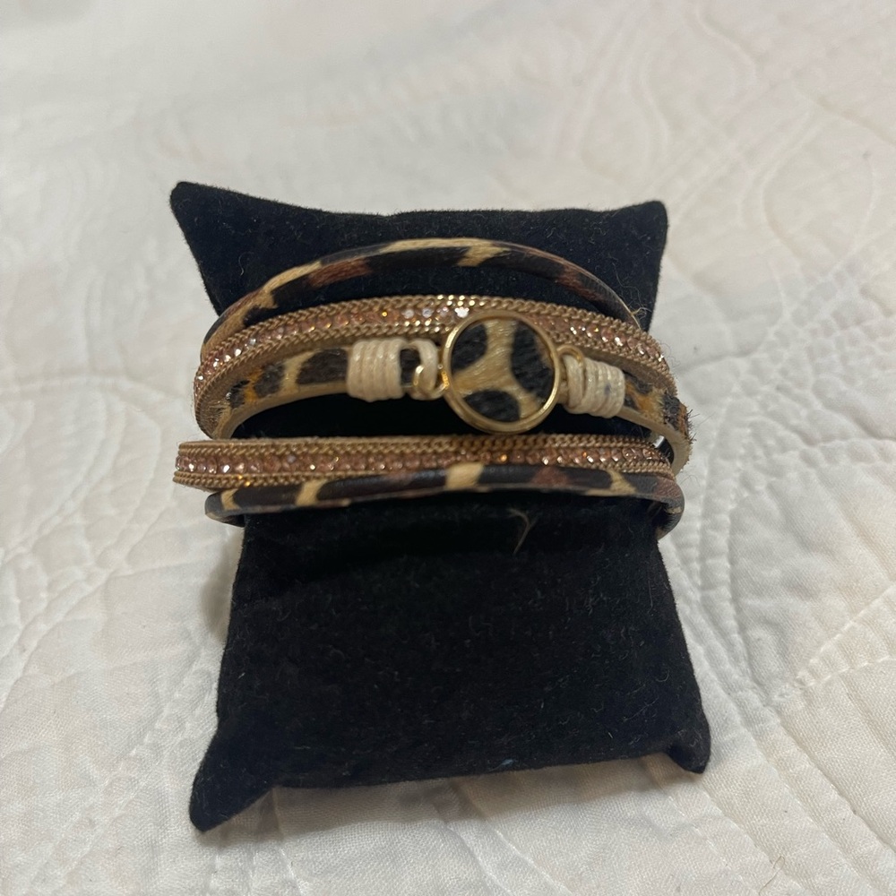 Leopard Print Wrap Bracelet
